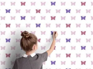 کاغذ دیواری کودک طرح پروانه‌ای | چند رنگ کد 12100