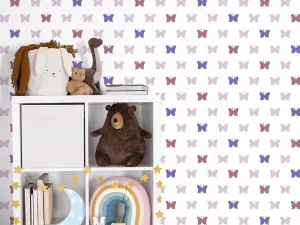 کاغذ دیواری کودک طرح پروانه‌ای | چند رنگ کد 12100