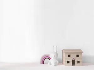 کاغذ دیواری کودک طرح ساده | سفید کد 12093