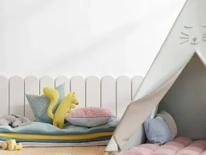 کاغذ دیواری کودک طرح ساده | سفید کد 12090