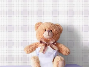 کاغذ دیواری کودک طرح چهارخونه | بنفش / یاسی کد 12083