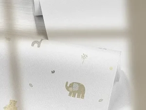 کاغذ دیواری کودک طرح ساده | سفید کد 12068