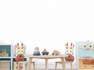 کاغذ دیواری کودک طرح ساده | سفید کد 12054