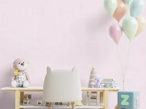 کاغذ دیواری کودک طرح ساده | صورتی کد 12050