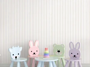 کاغذ دیواری کودک طرح راه‌راه | کرم کد 12047