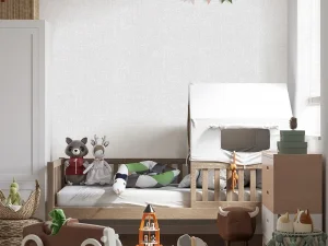 کاغذ دیواری کودک طرح ساده | طوسی کد 12042