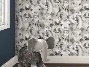 کاغذ دیواری کودک طرح حیوانات | طوسی کد 12035