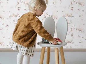 کاغذ دیواری کودک طرح حیوانات | کرم کد 12031