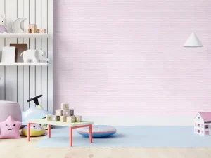 کاغذ دیواری کودک طرح ساده | صورتی کد 12014