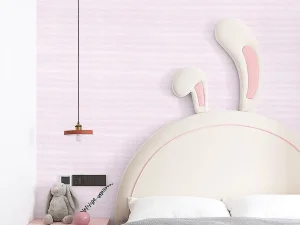 کاغذ دیواری کودک طرح ساده | صورتی کد 12014