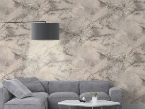 کاغذ دیواری طرح رگه‌دار / پتینه نقره‌ای کد ۱۱۰۱۲