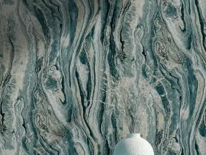 کاغذ دیواری طرح انتزاعی آبی کد ۱۱۰۱۶