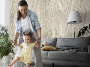 کاغذ دیواری طرح انتزاعی کرم کد ۱۱۰۱۸