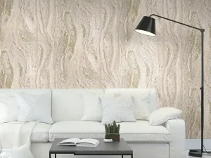 کاغذ دیواری طرح انتزاعی کرم کد ۱۱۰۱۸