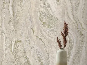 کاغذ دیواری طرح انتزاعی کرم کد ۱۱۰۱۸