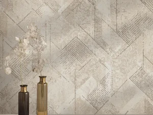 کاغذ دیواری طرح هندسی / پتینه کرم کد ۱۱۰۳۰