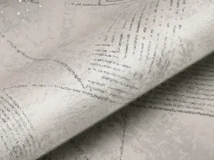 کاغذ دیواری طرح هندسی / پتینه نقره‌ای کد ۱۱۰۳۶
