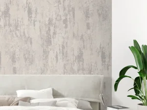 کاغذ دیواری طرح پتینه نقره‌ای کد ۱۱۰۵۱