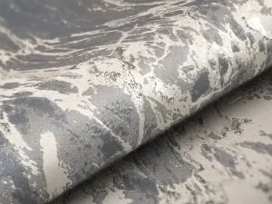 کاغذ دیواری طرح رگه‌دار آبی / خاکستری کد ۱۱۰۸۲