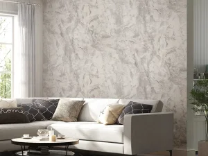 کاغذ دیواری طرح انتزاعی سفید / نقره‌ای کد ۱۱۰۹۰