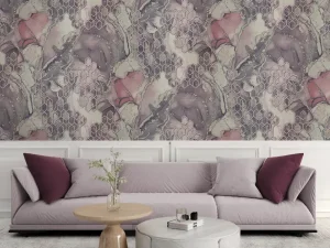 کاغذ دیواری طرح هندسی بنفش کد ۱۱۰۹۶