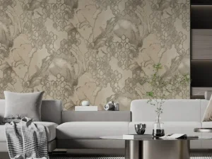 کاغذ دیواری طرح هندسی نقره‌ای کد ۱۱۰۹۸