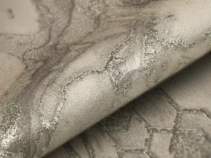 کاغذ دیواری طرح هندسی نقره‌ای کد ۱۱۰۹۸