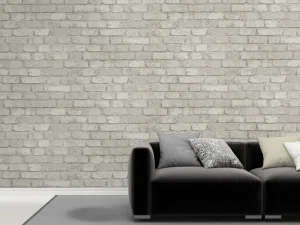 کاغذ دیواری طرح آجر نقره‌ای کد ۱۱۱۱۰