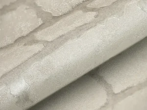 کاغذ دیواری طرح آجر نقره‌ای کد ۱۱۱۱۶