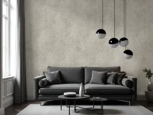 کاغذ دیواری طرح پتینه نقره‌ای کد ۱۱۱۱۷