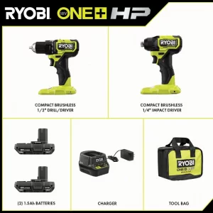 ست دو عددی دریل و پیچگوشتی شارژی ریوبی ryobi PSBDD01 و ryobi PSBID01