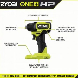 ست دو عددی دریل و پیچگوشتی شارژی ریوبی ryobi PSBDD01 و ryobi PSBID01