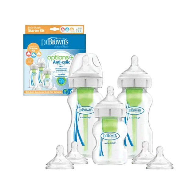 ست آغازین شیشه شیر دکتر براون دهانه عریض