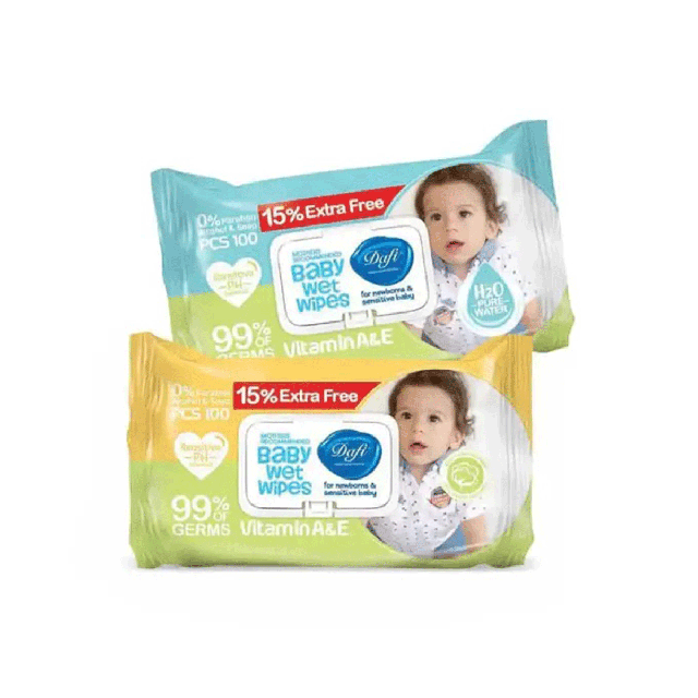 دستمال مرطوب نوزادی دافی پایه آب SENSETIVE