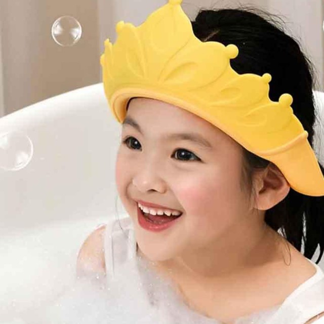 کلاه حمام نوزاد و کودک سیلیکونی طرح تاج