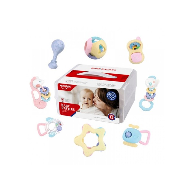 ست جغجغه و دندانگیر نوزاد هانگر HUANGER کد 101