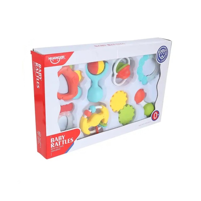 ست جغجغه و دندان گیر 8 عددی هانگر Huanger کد ( He 0150 )