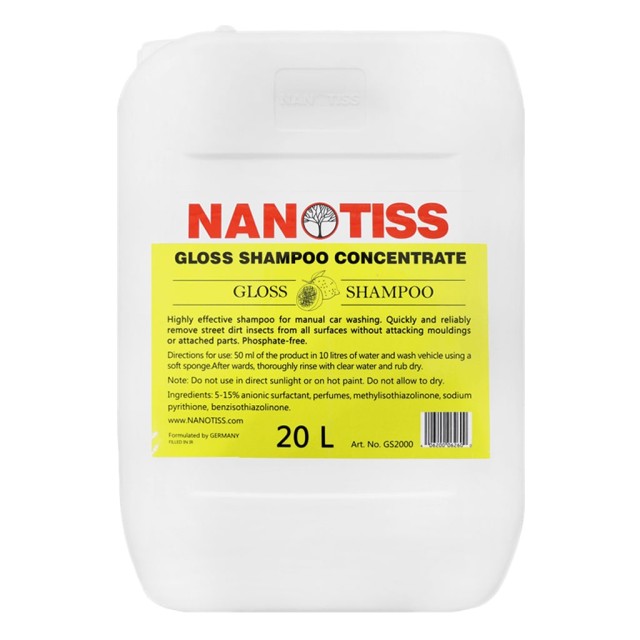 شامپو براق کننده غلیظ نانوتیس مدل Gloss Shampoo ظرفیت 20 لیتر