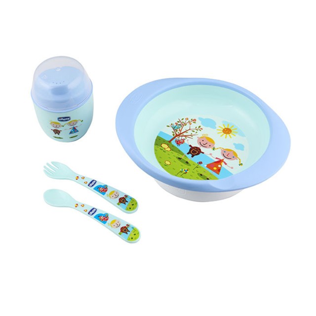 ست 4 تکه ظرف غذای استپ دار کودک سیکو رنگ آبی