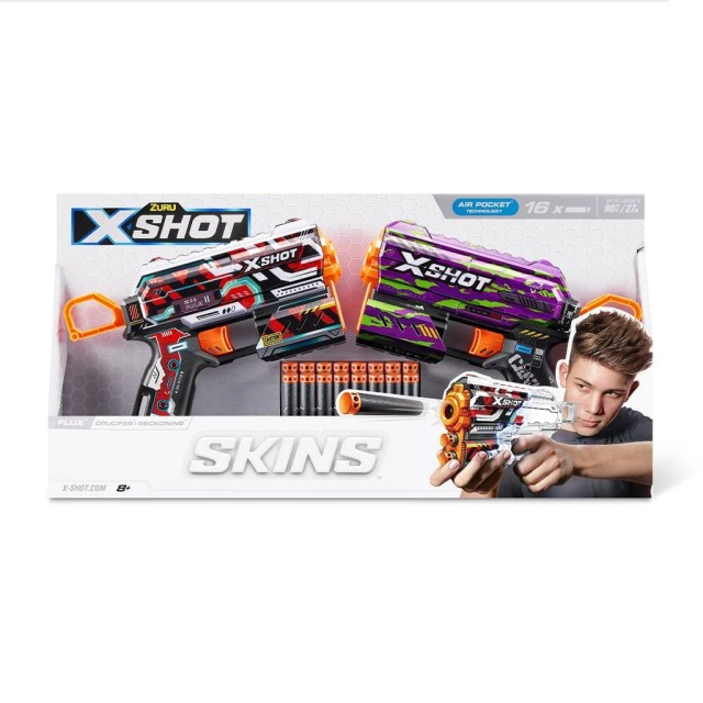 تفنگ دو قلو ایکس شات X-Shot سری Skins مدل Reckoning و Crucifer