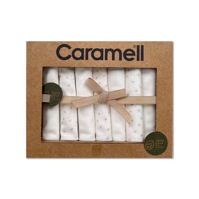 دستمال 7 عددی دست و صورت ارگانیک کارامل Caramell