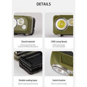 هدلایت ضد آب از نیچر هایک Nature Hike CNK2300DQ016 IP68 Hight Strength Waterproof Outdoor Headlight