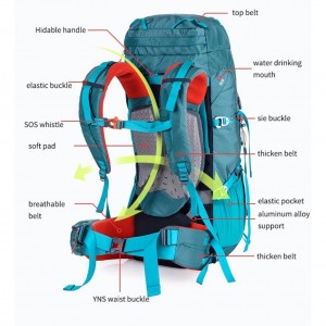 کوله پشتی 55 لیتری مخصوص هایکینگ از نیچر هایک Nature Hike NH16Y020-Q 55L Hiking Backpack