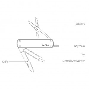 چاقوی جیبی چند کاره از شیائومی نکستول Nextool Mini Pocket Knife