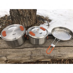 ست ظروف 4 نفره جی اس آی Glacier Stainless Base Camper Medium