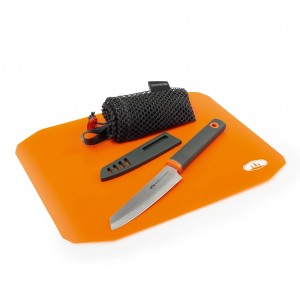 ست چاقو و تخته برش رولی جی اس آی مدل Santoku Cut+Prep
