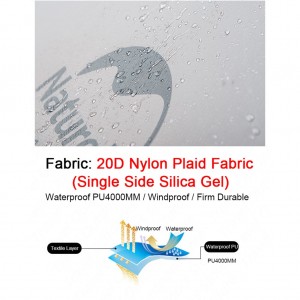 چادر نیچرهایک 3 نفره مدل Cloud up پوشش NH18T030-T | 20D