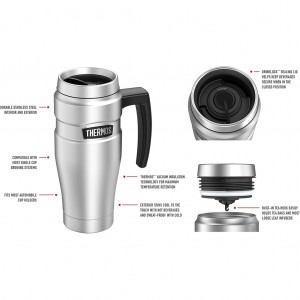 ماگ دسته دار ترموس مدل KING TUMBLER – حجم 470 میلی لیتر