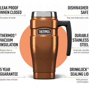 ماگ دسته دار ترموس مدل KING TUMBLER – حجم 470 میلی لیتر
