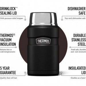 فلاسک غذا ترموس – THERMOS STAINLESS KING FOOD JAR 710ml